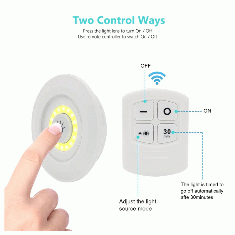 Wireless COB LED Night Lights with Remote