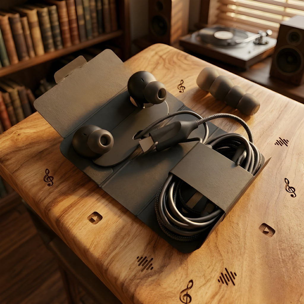 Next-Gen Type-C Wired Earbuds with Braided Cable – Hi-Fi Stereo Bass Earphones