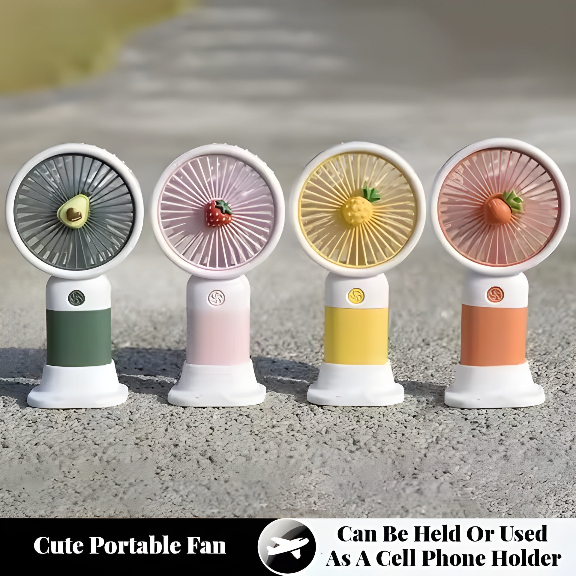 Strawberry Portable Rechargeable Mini Fan