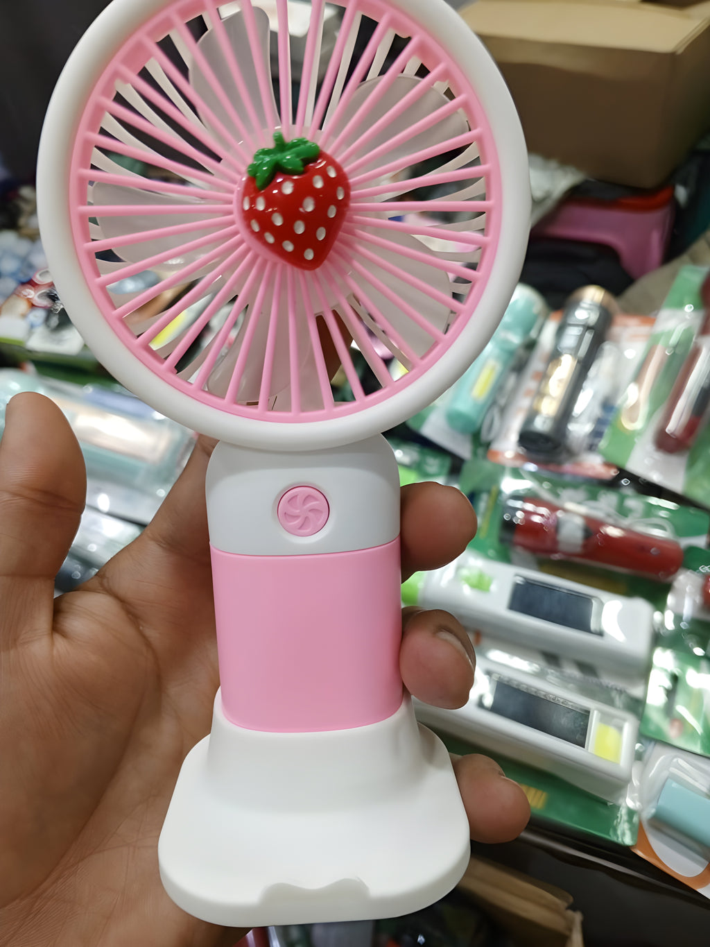 Strawberry Portable Rechargeable Mini Fan