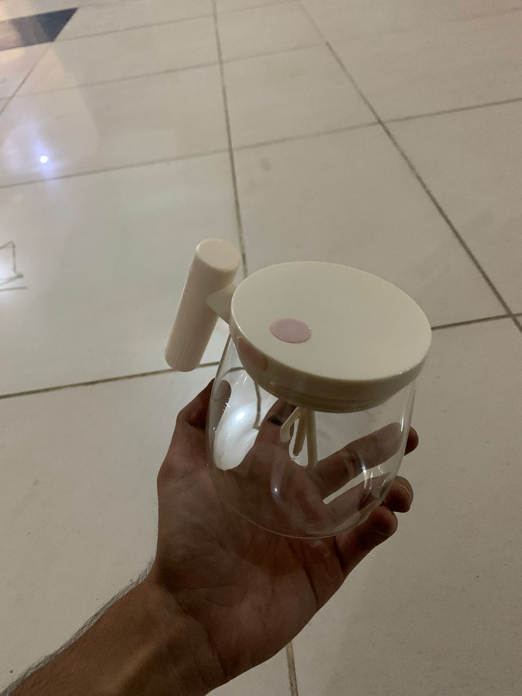 Automatic Self-Stirring Glass Coffee Mug