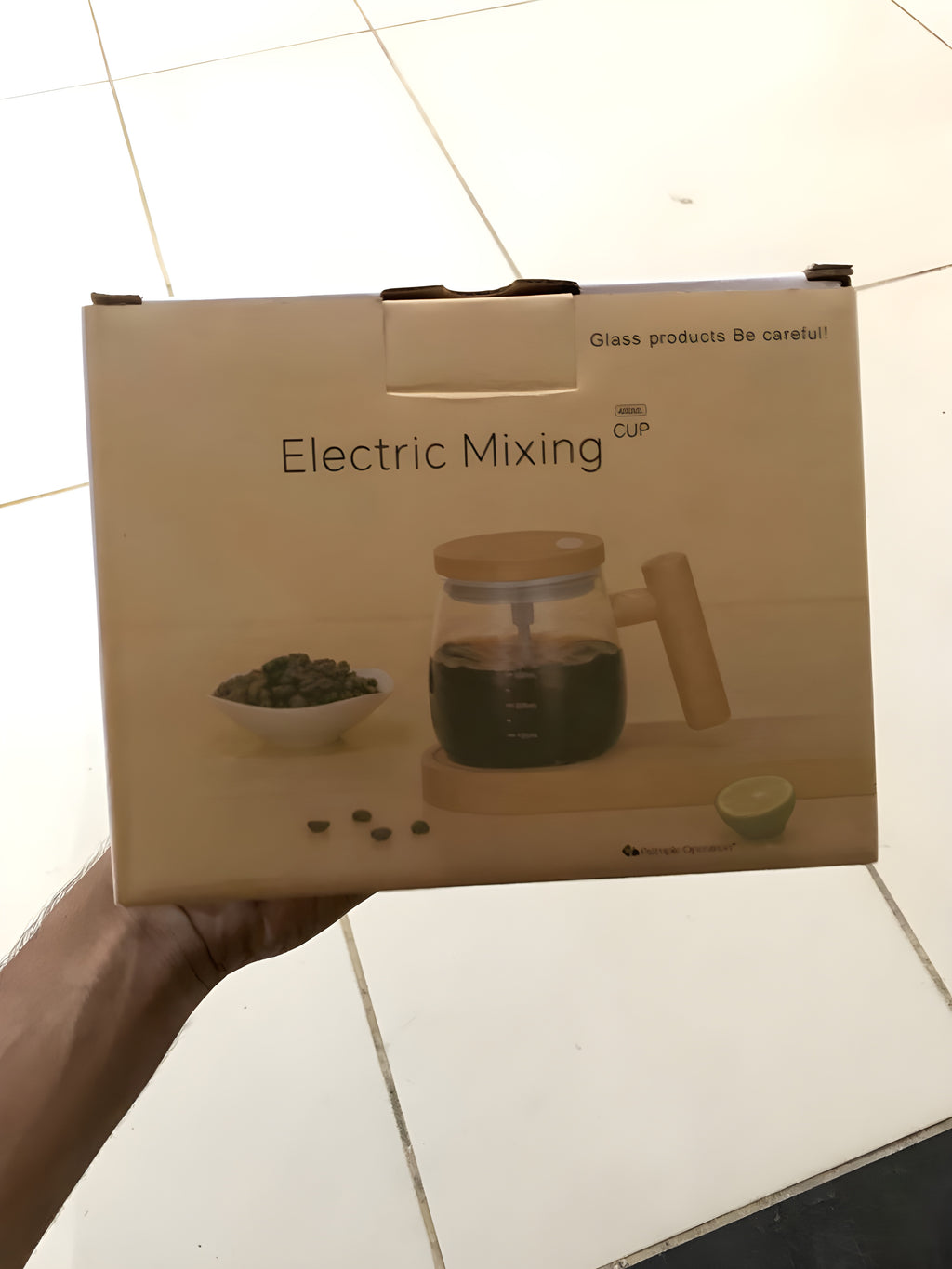Automatic Self-Stirring Glass Coffee Mug