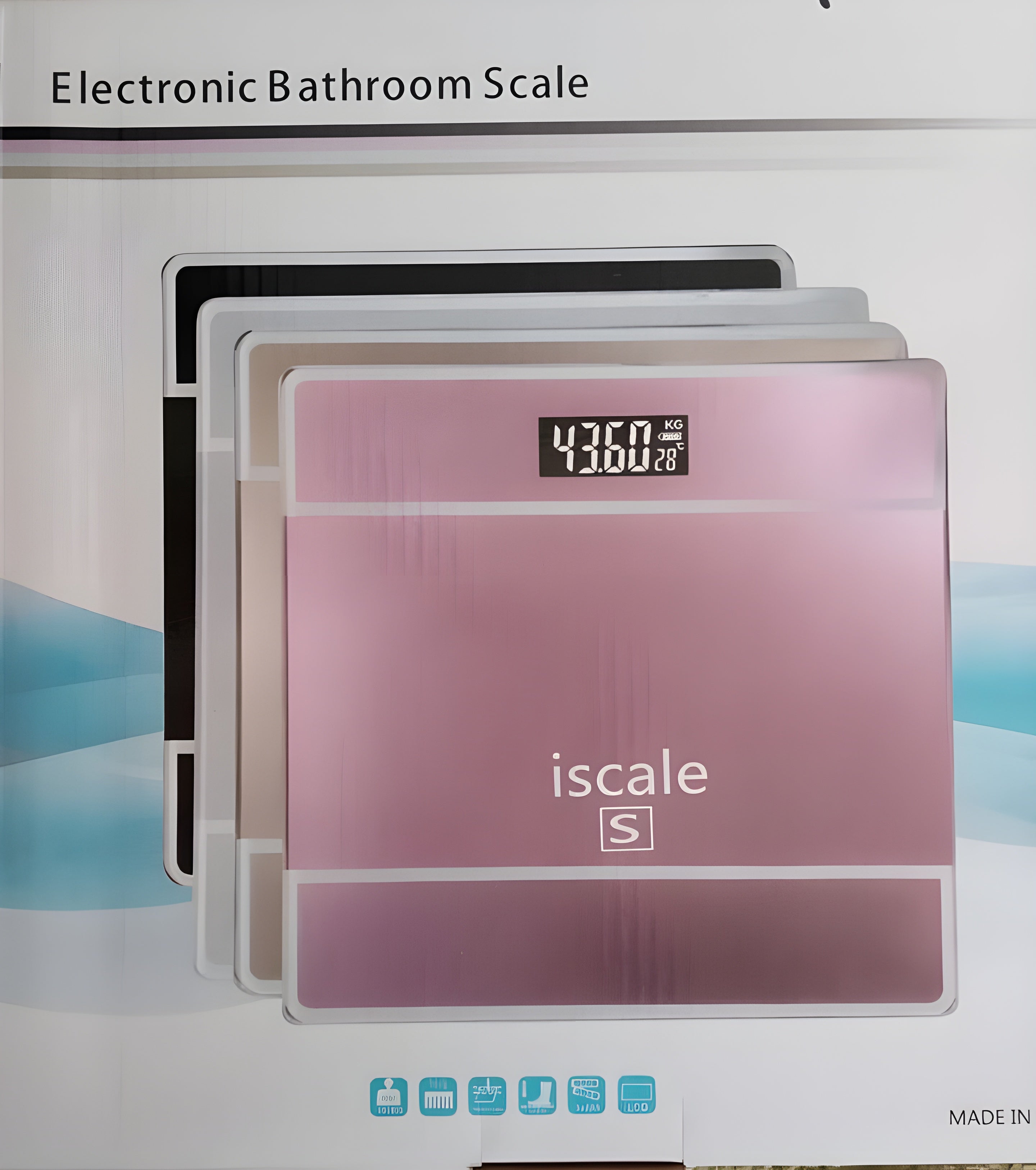 Digital Body Weight Scale – Smart Tempered Glass Electronic Bathroom Scale