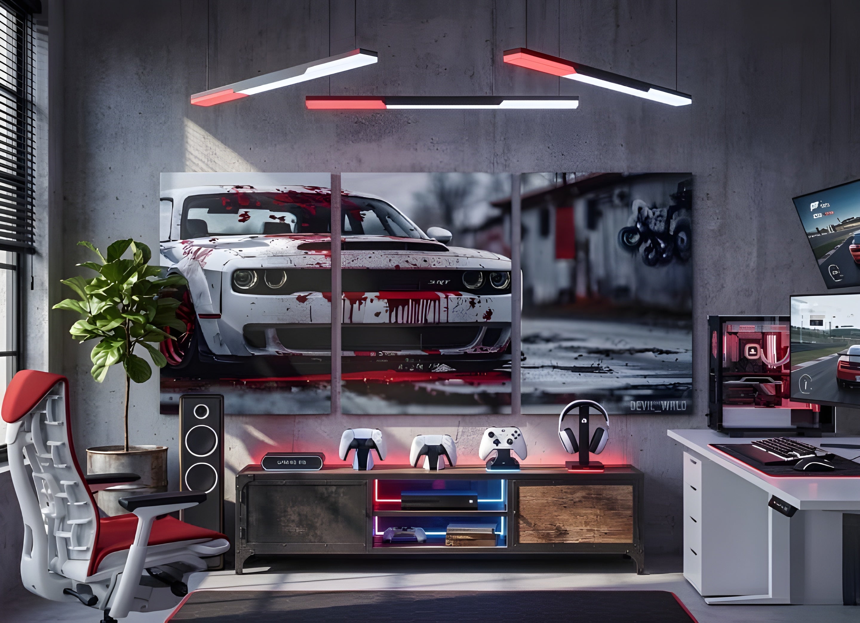 Premium Wall Hanging: Custom Challenger SRT Racing Decor for Office & Studio