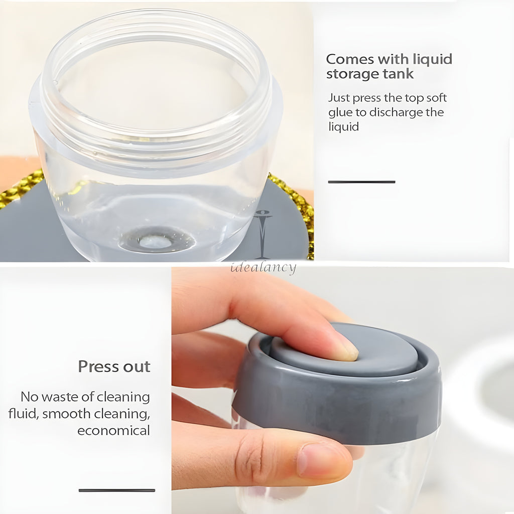 Automatic Liquid-Filling Kitchen Scrubber – Ergonomic Power Dish Brush