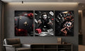 Premium Joker & Ace of Spades Triptych Canvas – Luxury Man Cave & Office Decor