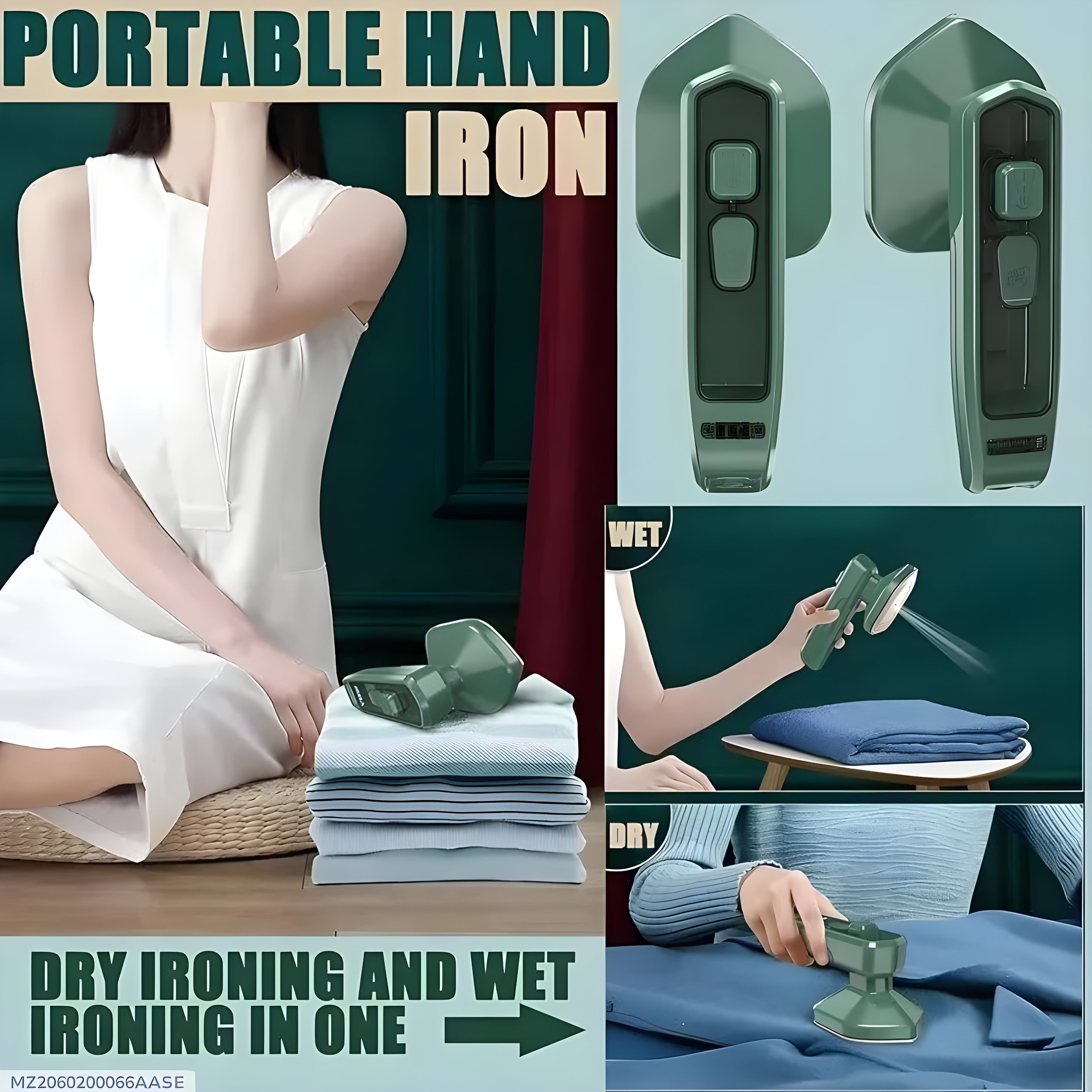 NomadPress™ Portable 2-in-1 Fabric Steamer & Dry Iron