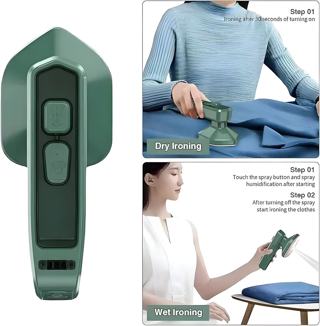 NomadPress™ Portable 2-in-1 Fabric Steamer & Dry Iron