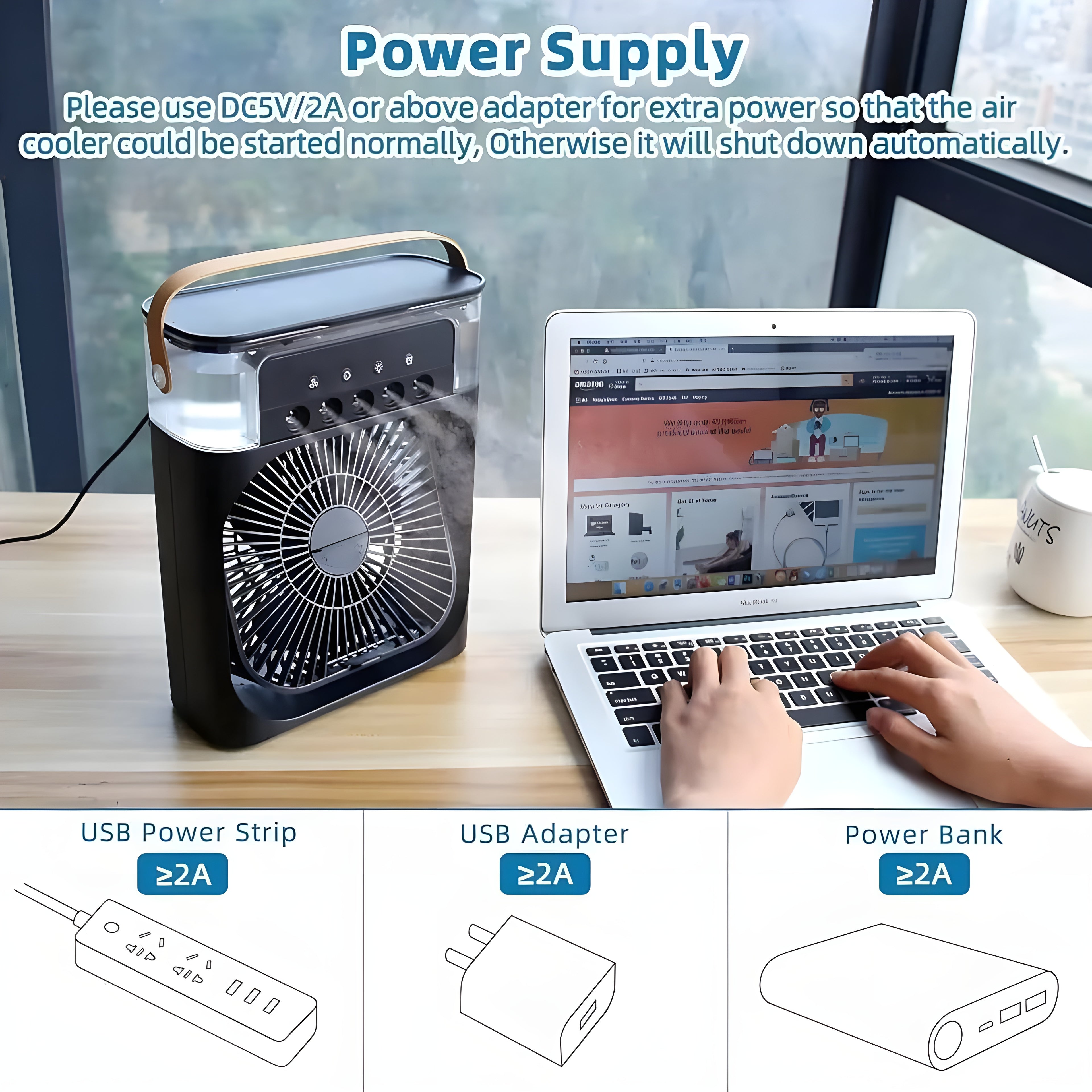 ArcticMist™ Portable 3-in-1 Personal Space Air Cooler