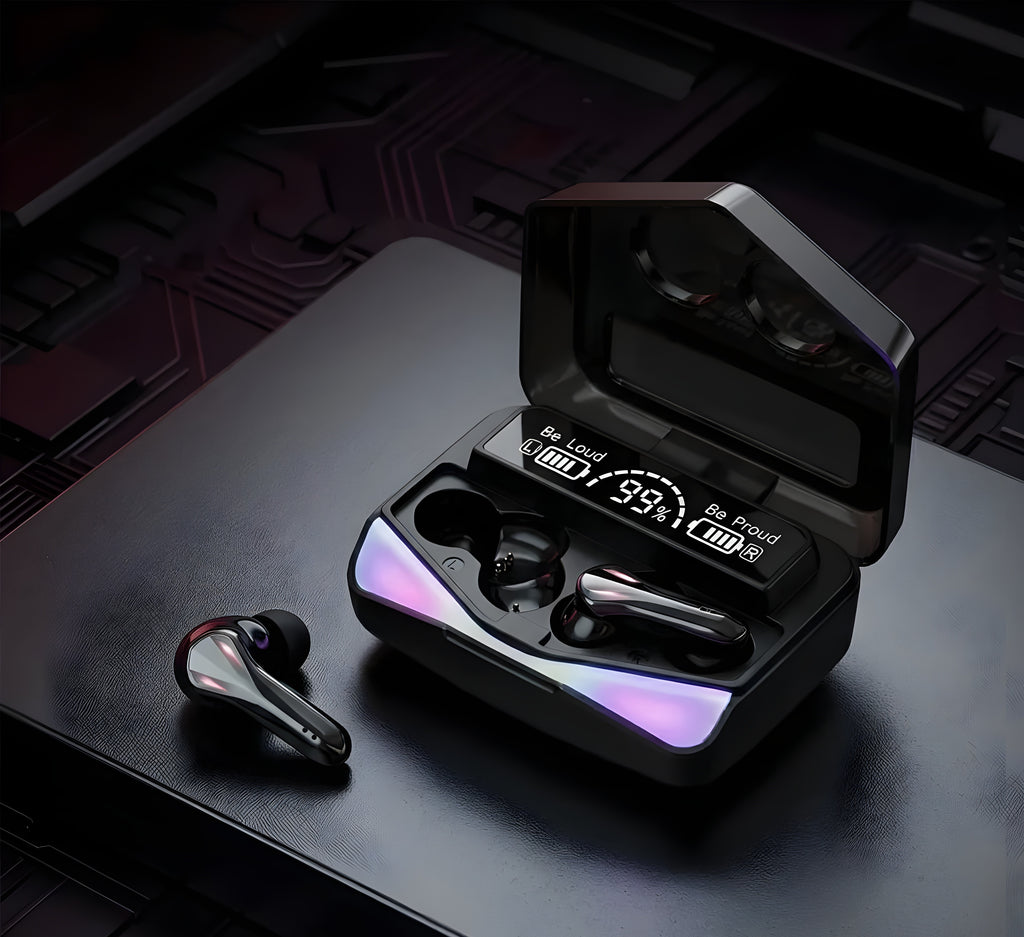 M28 Ultra Low-Latency Wireless Gaming Earbuds – Premium True Stereo Sound & LED Power Display Case