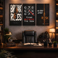 Short & Cinematic Think Outside The Box Entrepreneurial Canvas Art Panel Set