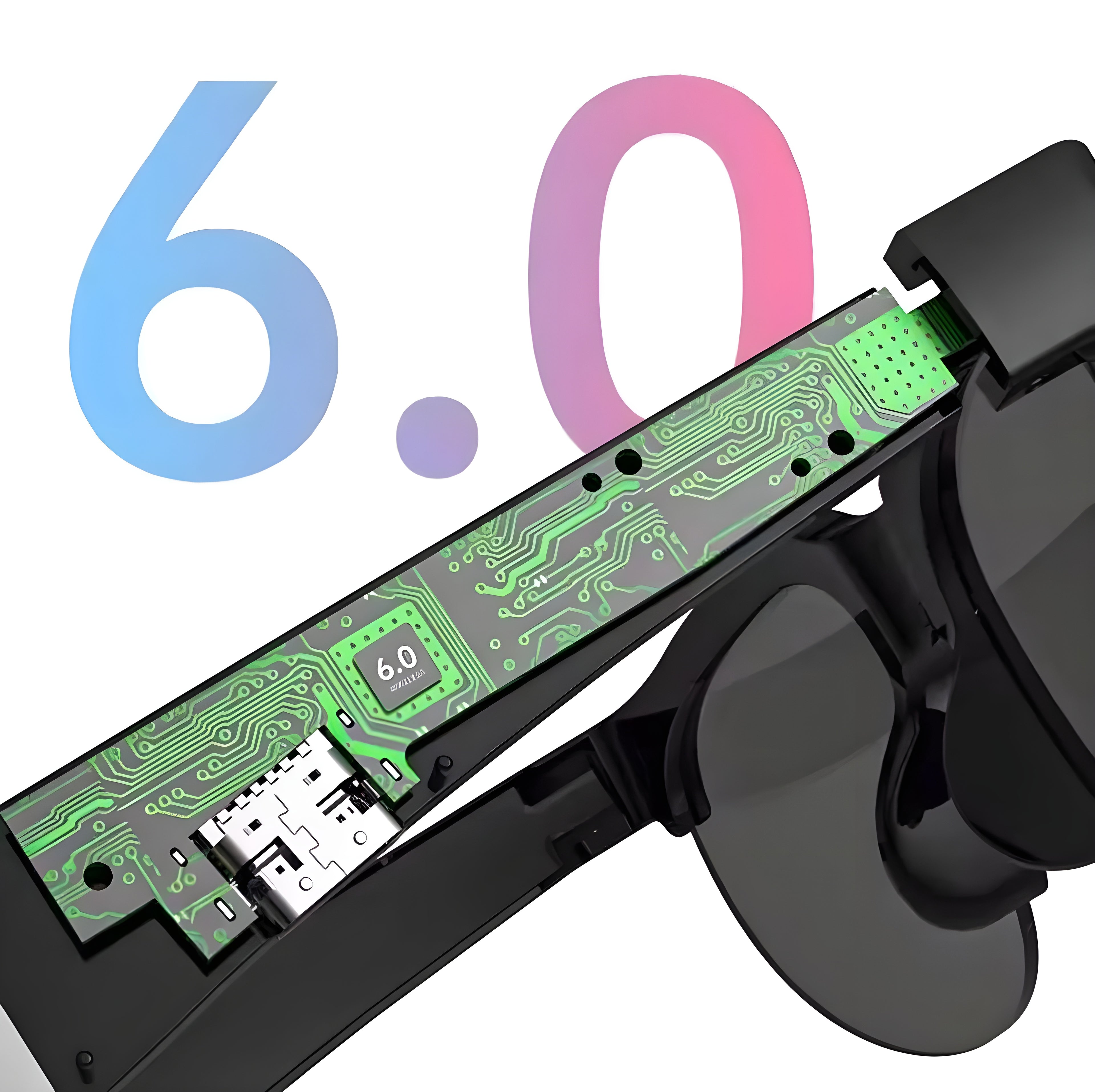 GS8Pro Intelligent Smart Glasses – Reversible Dual-Use Audio Sunglasses with Touch Control & Type-C Fast Charging