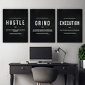 Minimalist Success Definition Canvas Prints (Set of 3)
